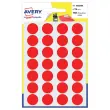 Etui 168 permanent klevende signalisatie-etiketten Ø 15 mm - Rood