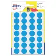 168 ronde klevende signalisatie-etiketten Ø 15 mm - Blauw