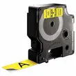 Tape gele etiketten voor labelmanager DYMO D1 - 19mm - Opdruk Zwart