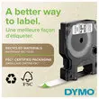 Tape gele etiketten voor labelmanager DYMO D1 - 19mm - Opdruk Zwart