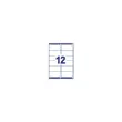 25 Vel van 12 makkelijk verwijderbare etiketten - 99 x 42 mm - Wit - AVERY