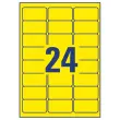 20 Vellen van 24 gele etiketten - 63,5x33,9mm - AVERY