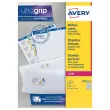 Vellen van 6 ondoorzichtige adresetiketten voor AVERY laserprinters 99,1x93,1mm