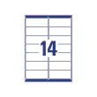 100 Vellen met 16 witte adresetiketten voor laserprinters - 99,1 x 33,9 mm - AVERY
