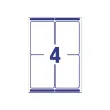 100 dozen van 4 ondoorzichtige adresetiketten voor laserprinters - 99,1x139mm - AVERY