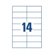200  Vellen etiketten voor AVERY kopieermach B105 x H42mm 2800 etik/doos 