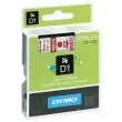Tape voor labelmaker D1 - 7 m x 12 mm - Rode tekst op een witte achtergrond - DYMO