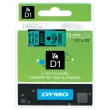 Tape voor D1 labelmaker - 7 m x 12 mm - Zwarte tekst op groene achtergrond - DYMO