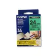 Ruban voor labelprinter BROTHER TZ 24mm - zwart/groen - TZE751 