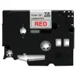 Tape en etiketten BROTHER TZ232 - 12mm- Rood/Wit