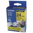 Lint voor etiketteermachine TZE - 8m x 24 mm - Tze611 - zwarte tekst op gele achtergrond - BROTHER