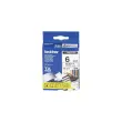 Lint voor TZE etiketteermachine - 8m x 6 mm - Tze611 - zwarte tekst op witte achtergrond - BROTHER 