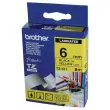 Tape voor labelmaker BROTHER TZe 611 6mm ondergrond geel/zwarte tekst