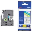 Lint TZE 8m x 12 mm - BROTHER Tze 231 - zwarte tekst op witte achtergrond 