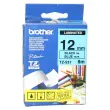 Tape en etiketten BROTHER TZ  - 12mm - Afdruk Zwart/Achtergrond Blauw 