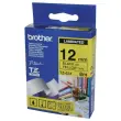 Lint voor etiketteermachine TZE - 8m x 12 mm - Tze631 - zwarte tekst op gele achtergrond - BROTHER