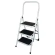 Opvouwbare trapladder 3 treden in epoxy wit gelakt staal 