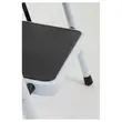 Opvouwbare trapladder 3 treden in epoxy wit gelakt staal 
