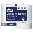 6 Maxi-toiletrollen Jumbo LOTUS wit katoenen toiletpapier 380 meter