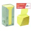 16 Herbruikbare notities van gerecycled materiaal - 76x76 mm - geel - POST IT 