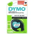 5 Letratag plastic linten - 12 mm - Zwarte tekst op witte achtergrond - Dymo