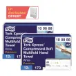 24 pakketten (2 dozen van 12) Tork Xpress M H2 + 1 H2 dispenser gratis inbegrepen