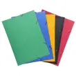 Elastische hemdmap met 3 kleppen, glanzende kaart 600 g/m&sup2; - A3 - Assortiment kleuren - Exacompta 
