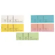 Blok passe-partout 100 genummerde vellen met 3 luiken - Formaat 4,8 x 15 cm - Assortiment kleuren - Exacompta 
