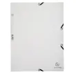 3-luiks map met elastieken, glanzend karton 400 g/m2 - A4 - Wit - Exacompta 