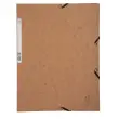 Overhemd met 3 kleppen en elastieken, glanzende kaart 400 g/m2 - A4 - Tabak - Exacompta 