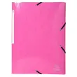 Elastische blouse met 3 kleppen Maxi capaciteit gelamineerde glanzende kaart 425gm&sup2; Iderama A4 - Roze - Exacompta 