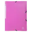 Elastomap 3klep A4 PP 0,5mm OPAK roze 
