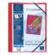 Elastische blouse met 3 kleppen, ondoorzichtig polypropyleen Krea Cover - A4 - Rood - Exacompta 