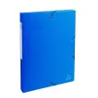 Klasseerdoos glansk. rug 25mm  A4 blauw 