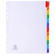 Gedrukte digitale tabbladen wit karton 160 g - 12 posities - A4 Maxi - Wit - Exacompta 