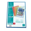 Zakje met 10 hoekhoezen van gestructureerd polypropyleen 12/100e - A4 - Assortiment kleuren - Exacompta 