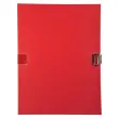 Map uitrekbare rug PP+klep riem rood
