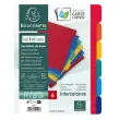 Glanzende kartonnen tabbladen 225 g 6 posities - scholierenformaat 17 x 22 cm - Exacompta
