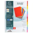 Glanzende kartonnen tabbladen 400 g 12 posities - A4 - Assortiment kleuren - Exacompta