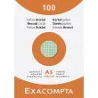 Doos van 100 fiches - geruit bristol 5 x 5 niet-geperforeerd 148 x 210 mm - Gemengde kleuren - Exacompta