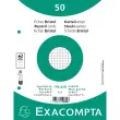 Pak van 50 kaarten onder folie - geruit bristol 5 x 5 geperforeerd 170 x 220 mm - Wit - Exacompta