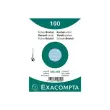 Pak van 100 kaartjes onder folie - gelinieerd bristol niet-geperforeerd 105 x 148 mm - Azur - Exacompta