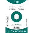 Pak van 100 kaarten onder folie - gelinieerd bristol, niet geperforeerd 100 x 150 mm - Wit - Exacompta 