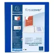 Personaliseerbare PP-ringmap Kreacover - 4 D-ringen van 40 mm - maximaal A4 - Blauw - Exacompta 