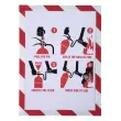 Magnetische veiligheidsdisplayhoes A4 - Wit/rood - Exacompta 