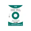 Pak 100 kaarten onder folie - gelinieerd niet-geperforeerd - 105 x 148 mm - Wit - Exacompta