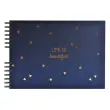 Fotoalb spi 50p.zwart 32x22cm LIFE blauw