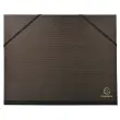 Kraft zwart gelakt tekenkarton met elastieken 26 x 33 cm - Voor formaten A4 en 24 x 32 cm - Zwart - Exacompta