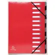 Harmonikaverdeler Iderama 12 compartimenten - Rood - Exacompta 