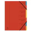 Sorteerder met elastiekjes, 7 vakken - Rood - Exacompta 